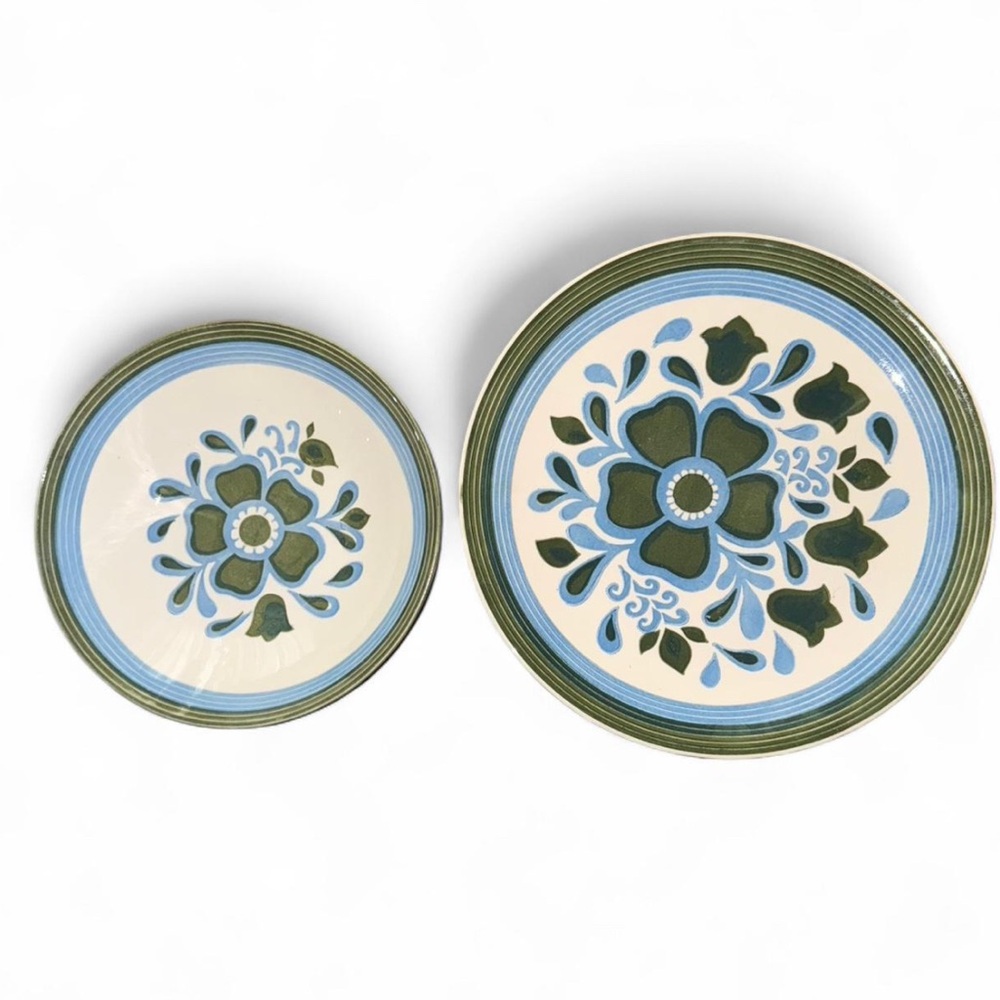 Spring Green Ironstone Serving Bowl & Platter Set – Royal Ironstone Lancaster - Picture 2 of 4